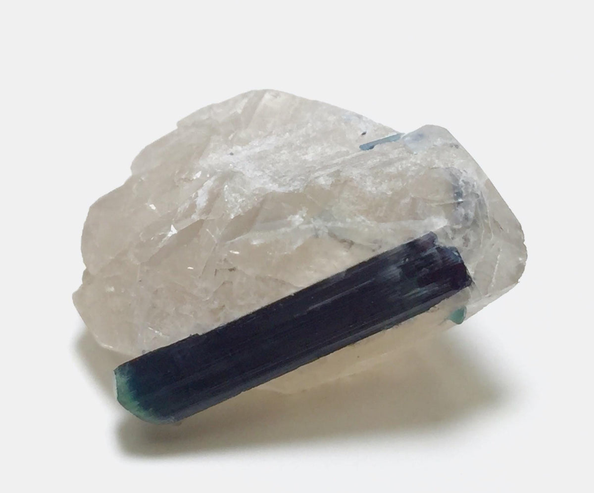 Natural Indicolite Blue Tourmaline On Quartz, Tourmaline Specimen,