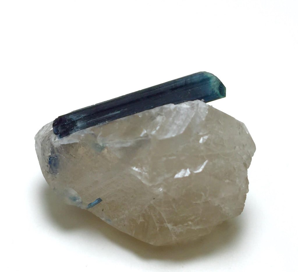 Natural Indicolite Blue Tourmaline On Quartz, Tourmaline Specimen,
