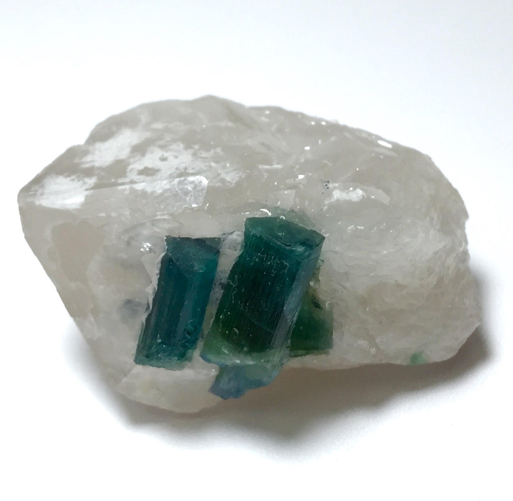 Natural Indicolite Blue Tourmaline Cluster On Quartz, Tourmaline Specimen,