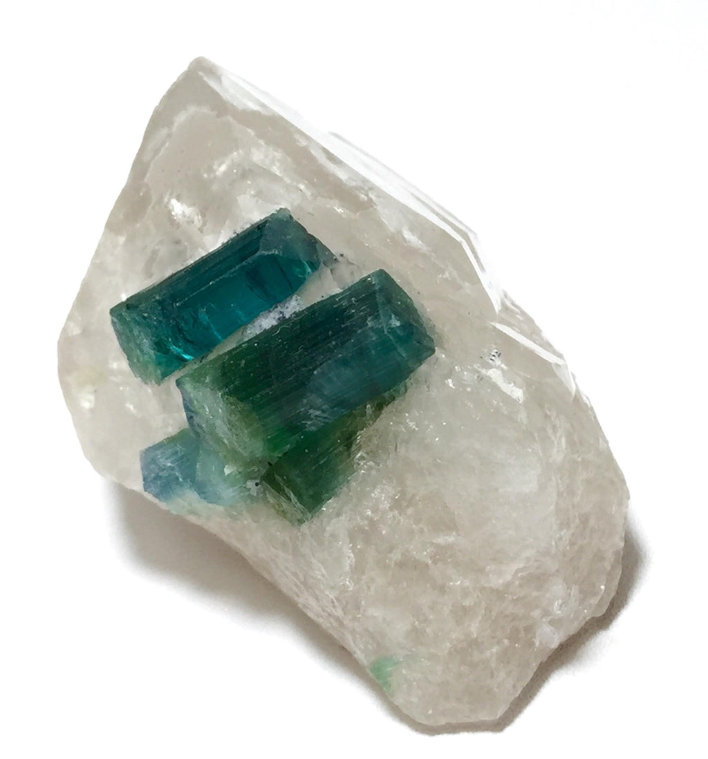 Natural Indicolite Blue Tourmaline Cluster On Quartz, Tourmaline Specimen,