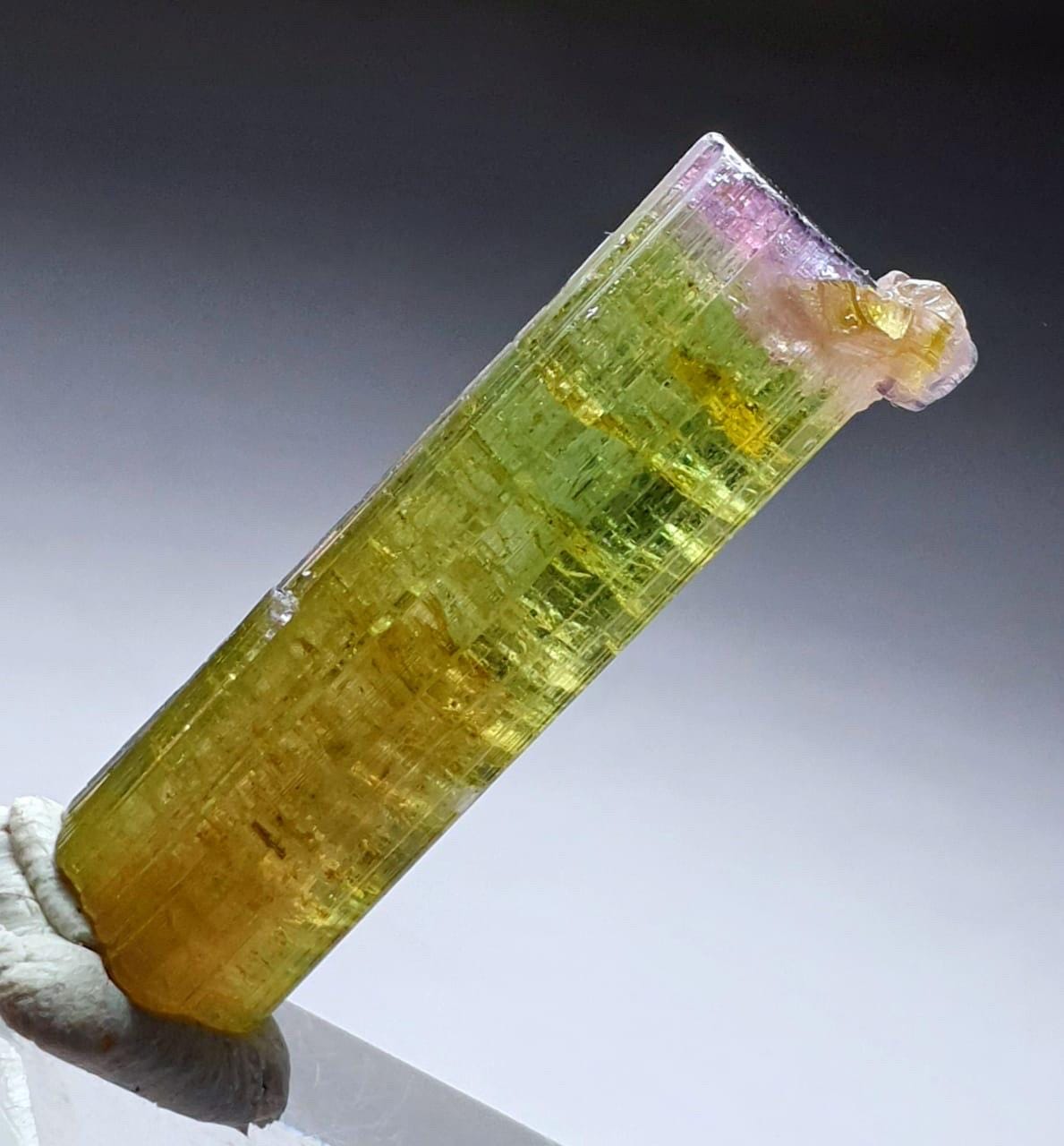 Watermelon Tourmaline Specimen: Purple Cap Albite from Afghanistan