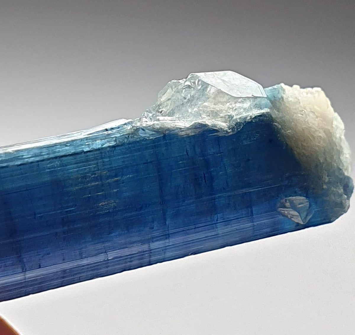 Blue Indicolite Tourmaline With Quartz, Tourmaline Crystal