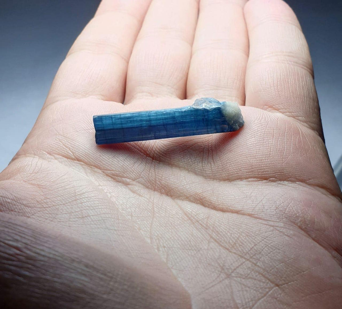 Blue Indicolite Tourmaline With Quartz, Tourmaline Crystal