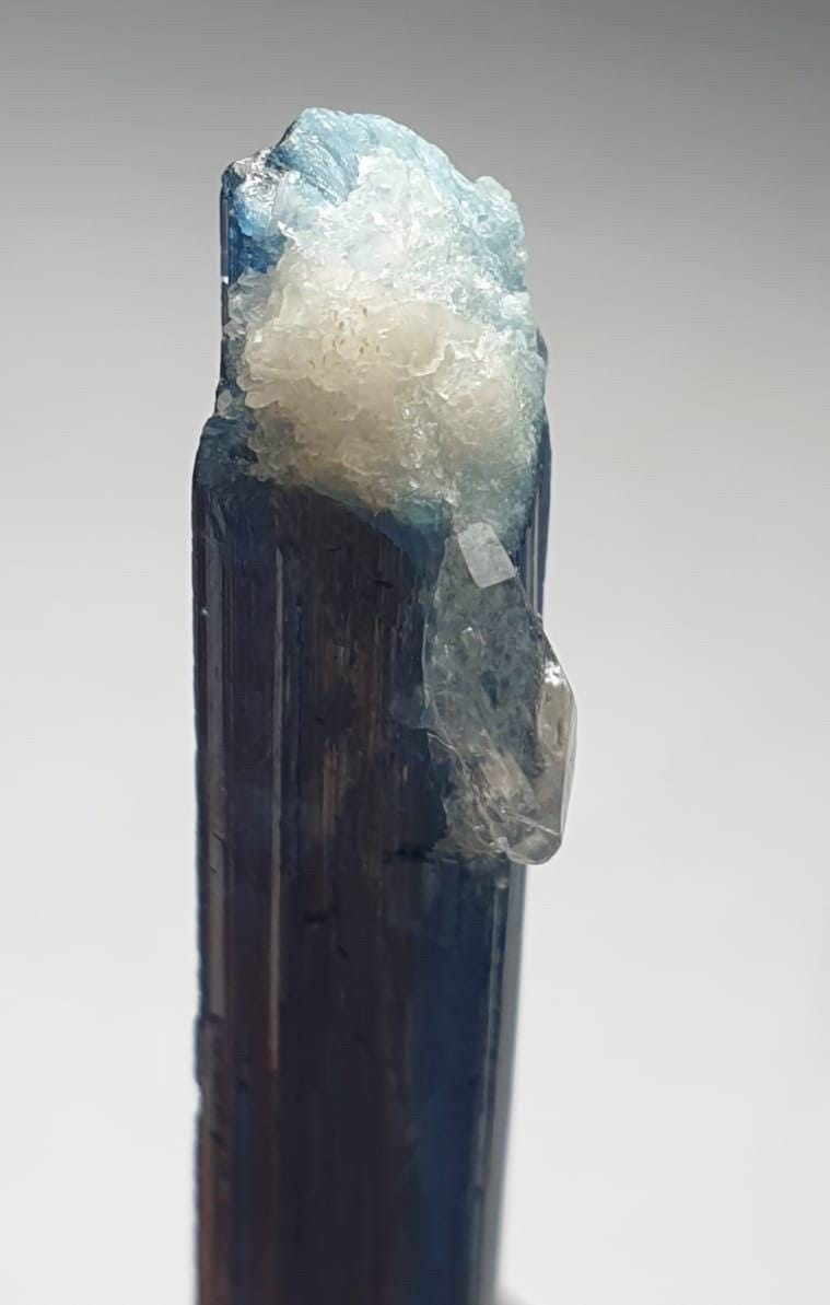 Blue Indicolite Tourmaline With Quartz, Tourmaline Crystal