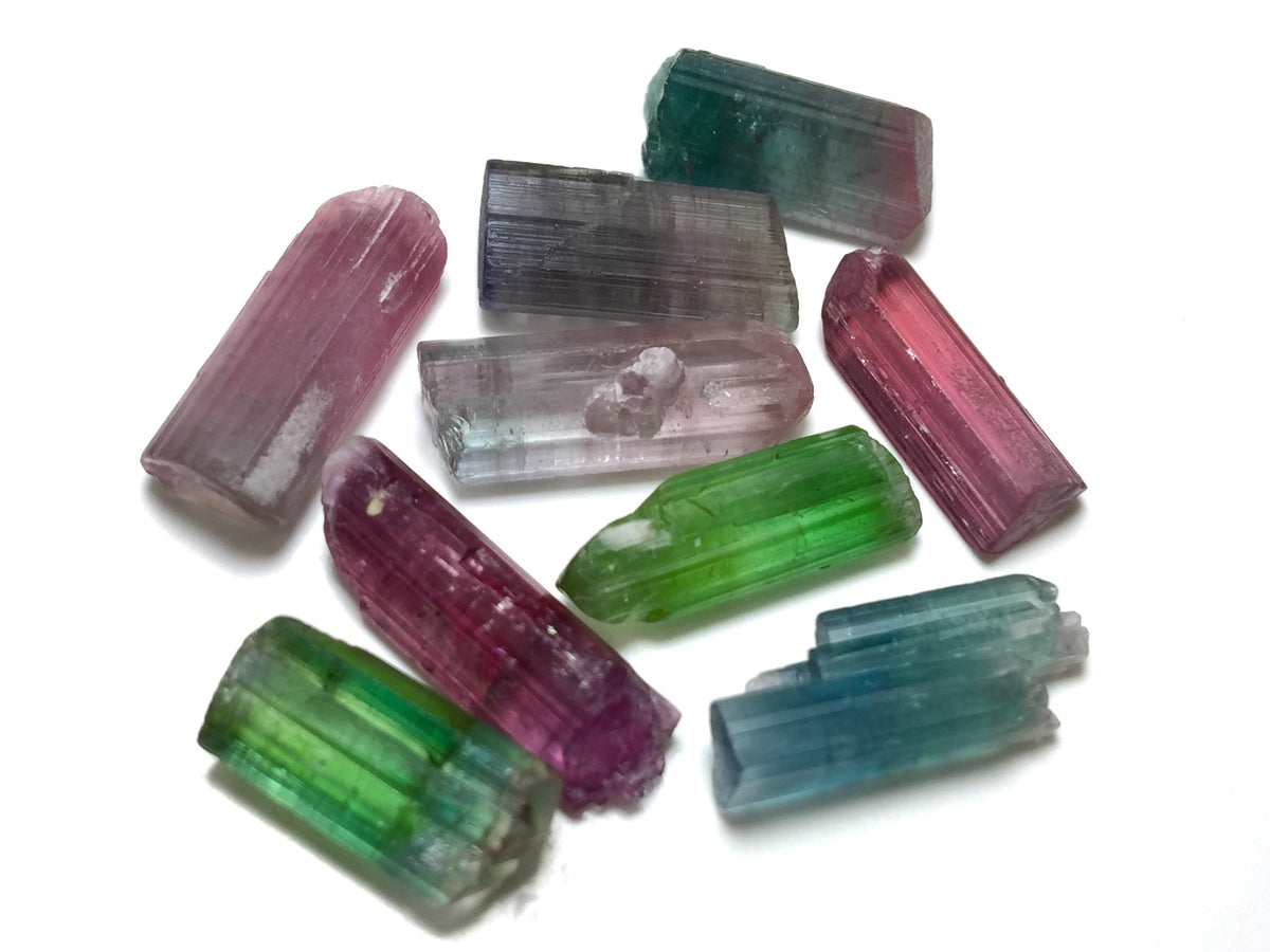 Multiple Color Terminated Tourmaline Crystals lot