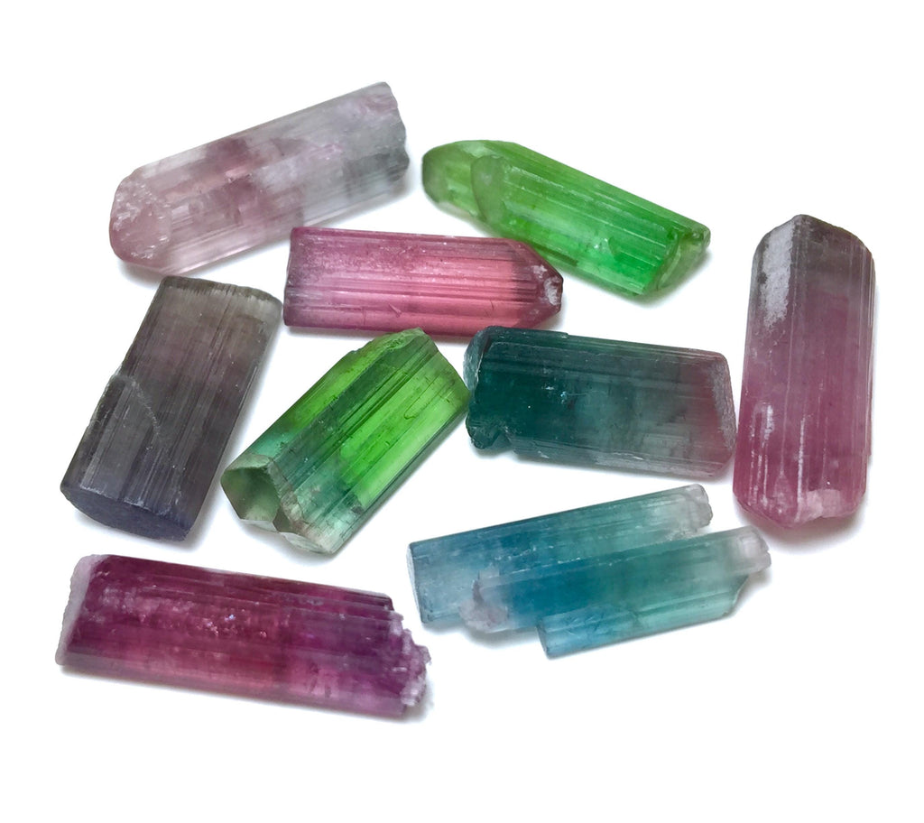 Multiple Color Terminated Tourmaline Crystals lot