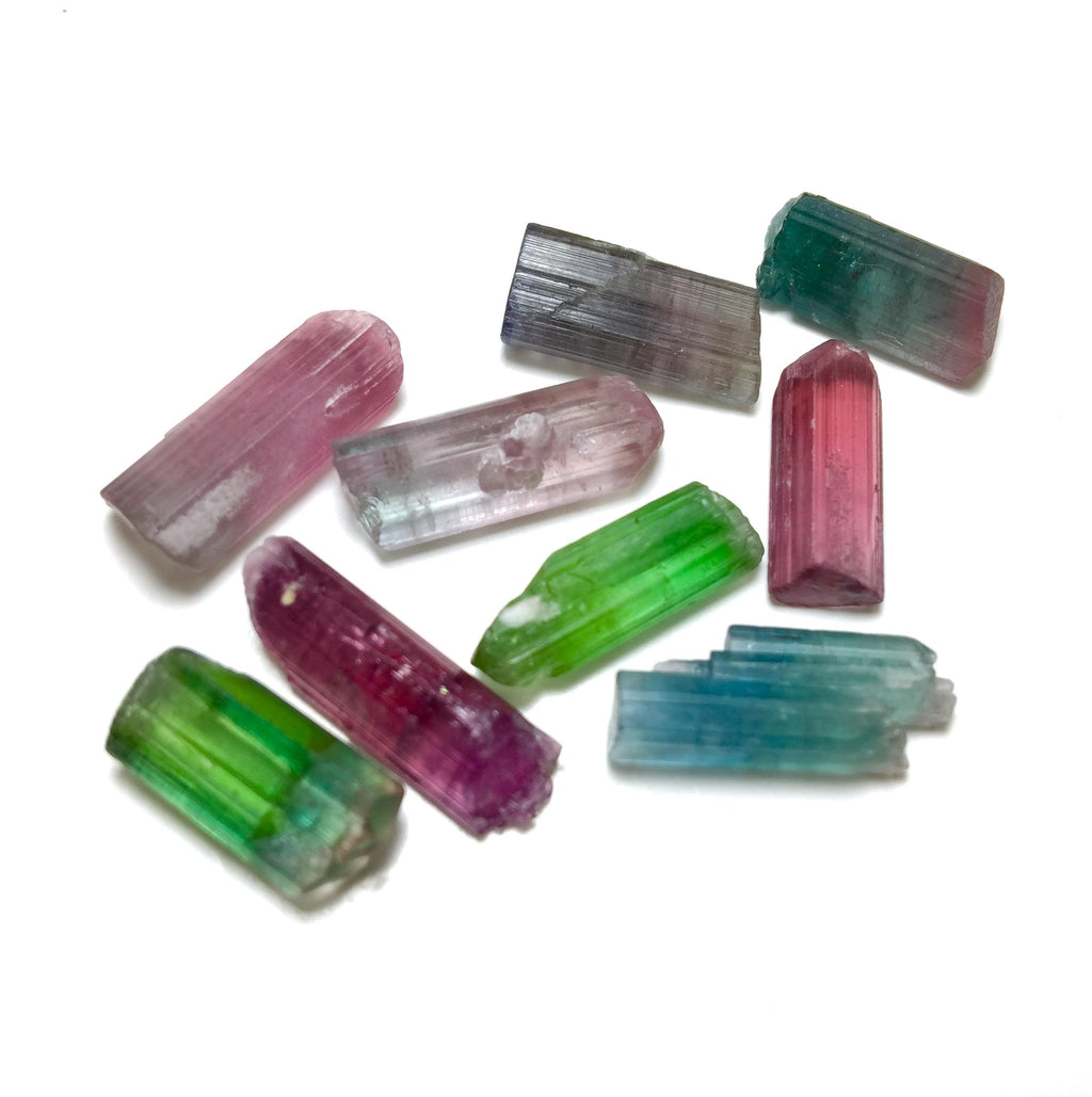 Multiple Color Terminated Tourmaline Crystals lot