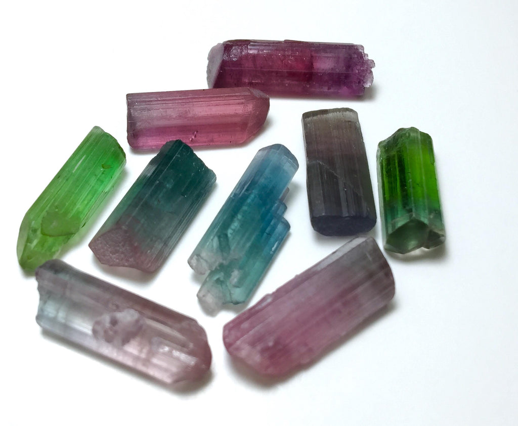 Multiple Color Terminated Tourmaline Crystals lot