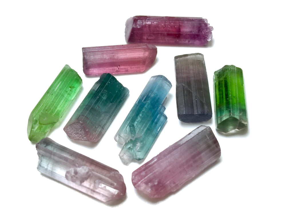 Multiple Color Terminated Tourmaline Crystals lot