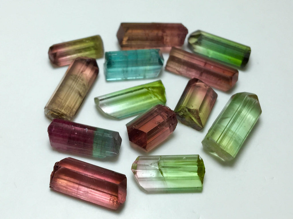 Multiple Color Terminated Tourmaline Crystals lot