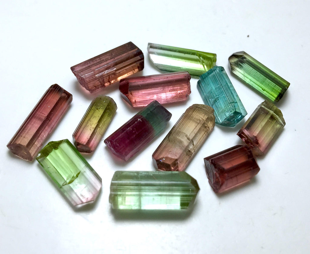 Multiple Color Terminated Tourmaline Crystals lot