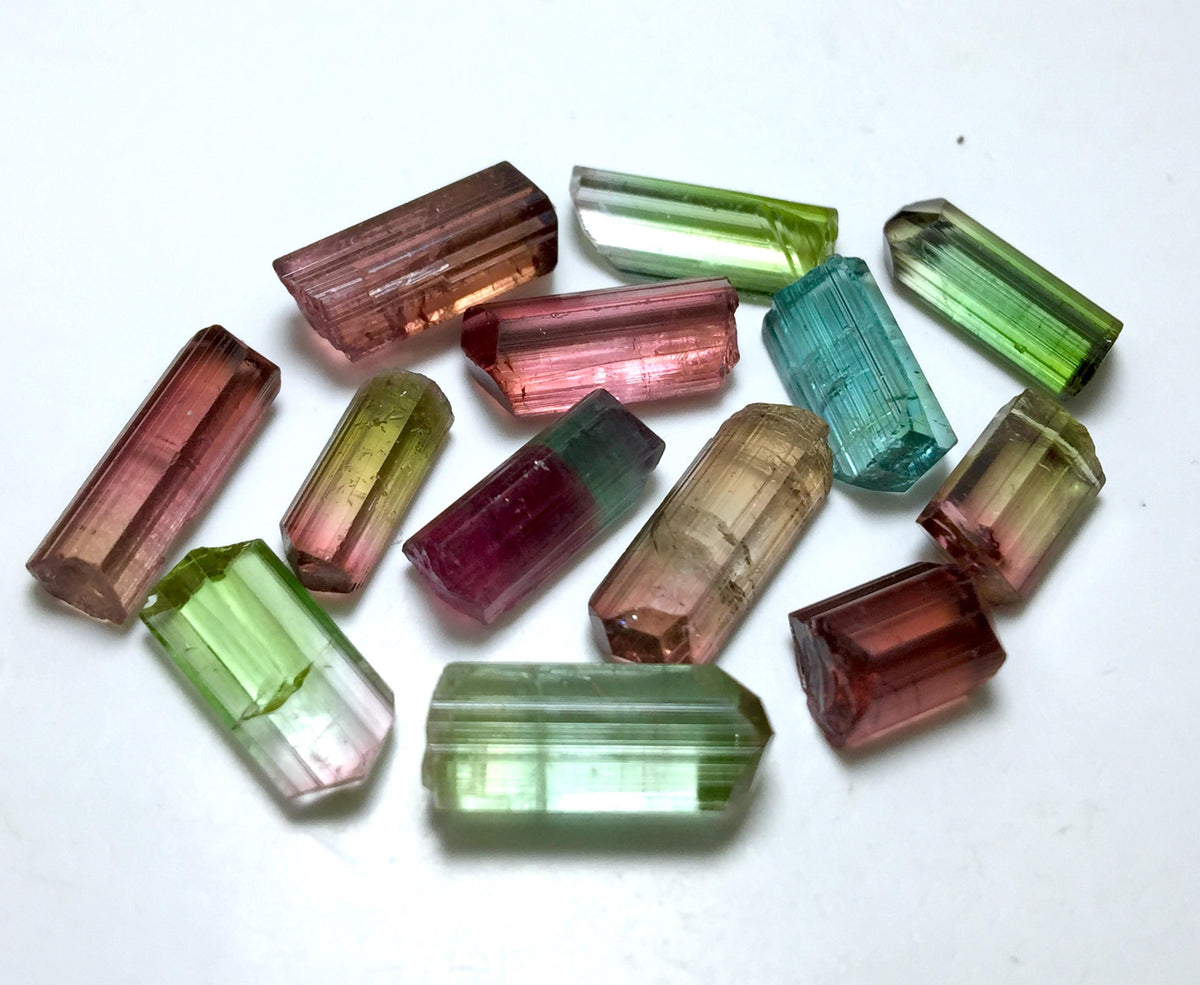Multiple Color Terminated Tourmaline Crystals lot