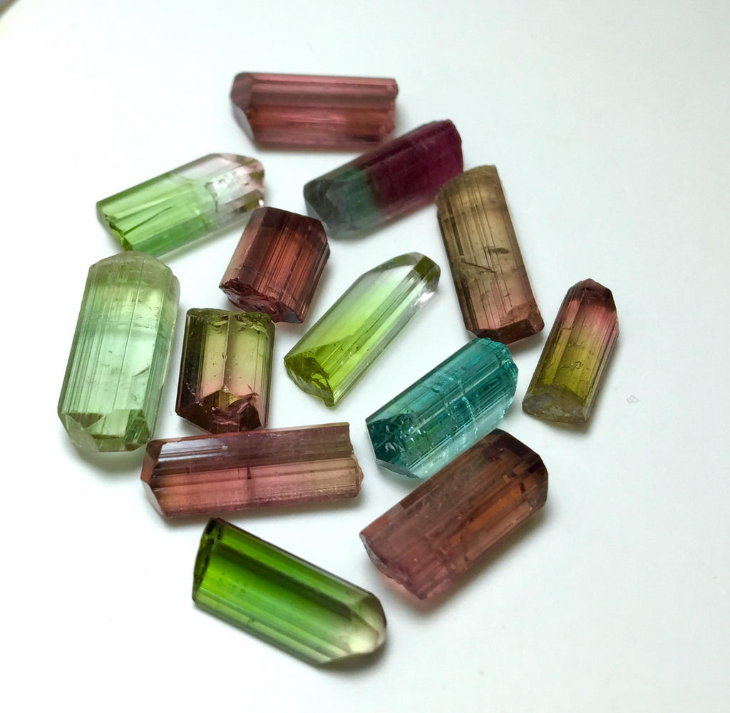 Multiple Color Terminated Tourmaline Crystals lot