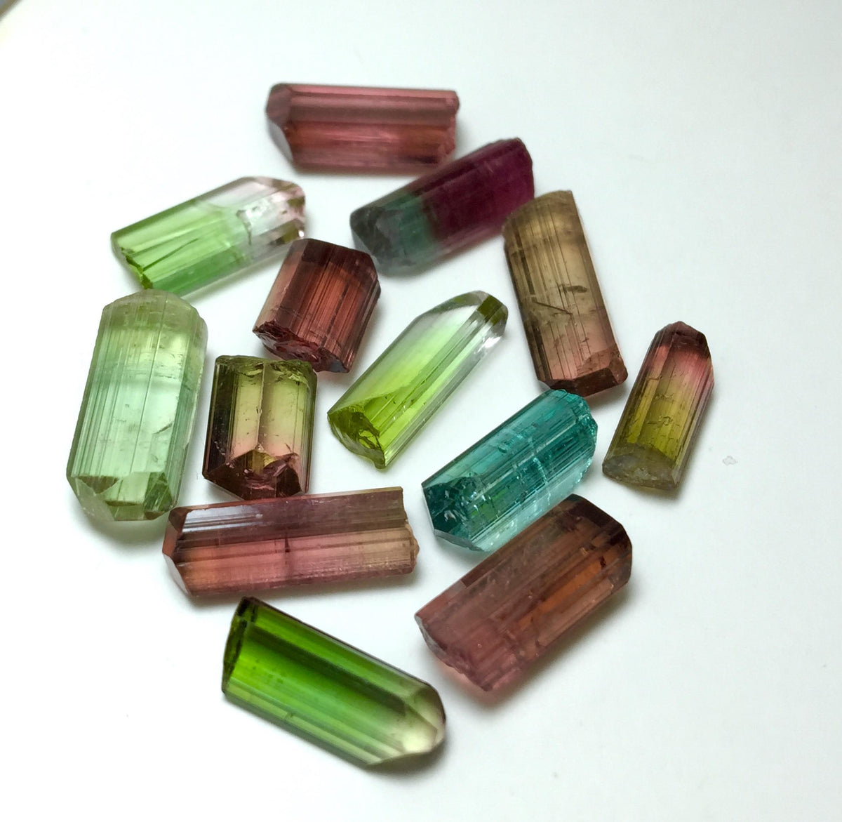 Multiple Color Terminated Tourmaline Crystals lot