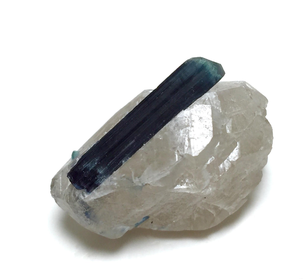 Natural Indicolite Blue Tourmaline On Quartz, Tourmaline Specimen,