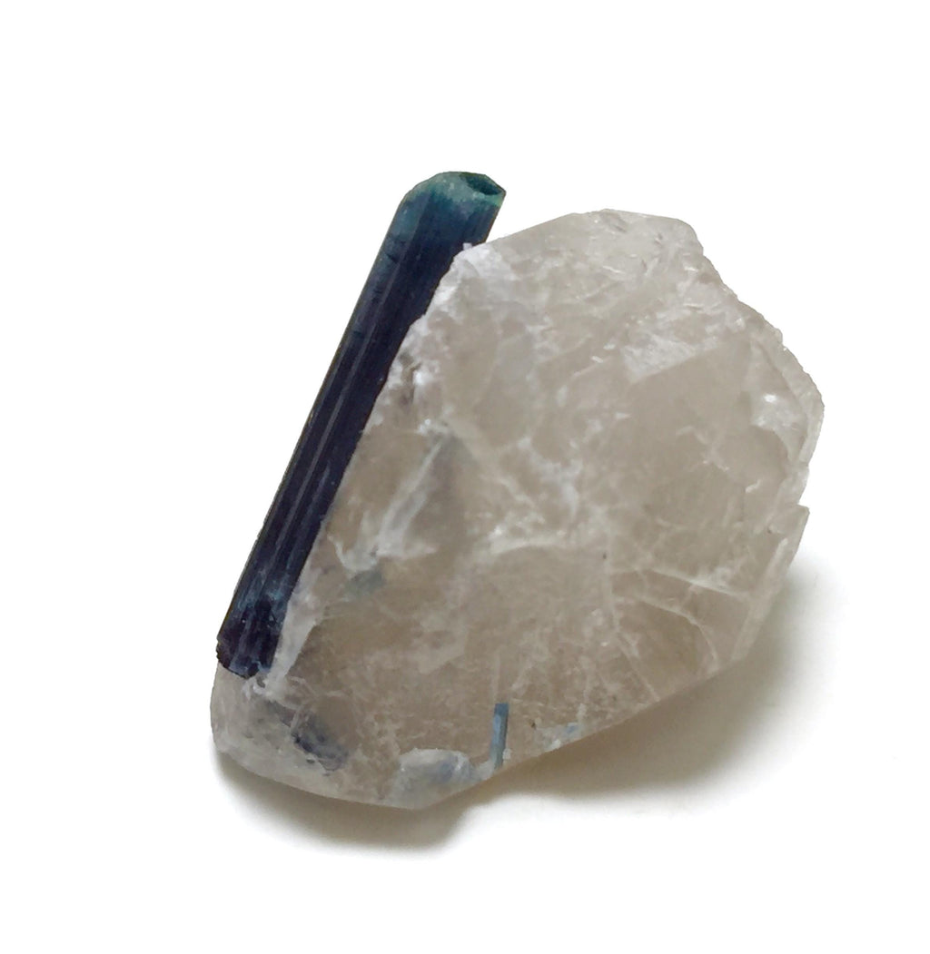 Natural Indicolite Blue Tourmaline On Quartz, Tourmaline Specimen,
