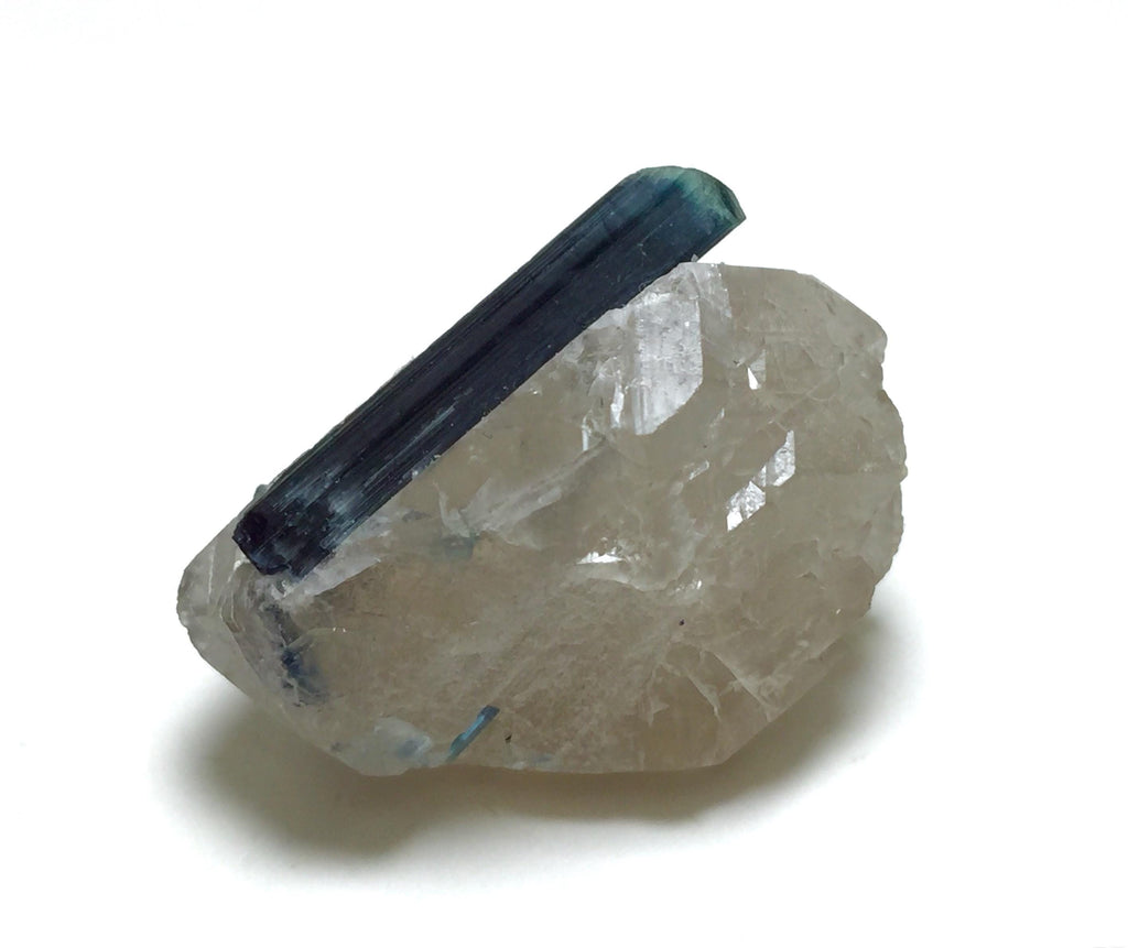 Natural Indicolite Blue Tourmaline On Quartz, Tourmaline Specimen,