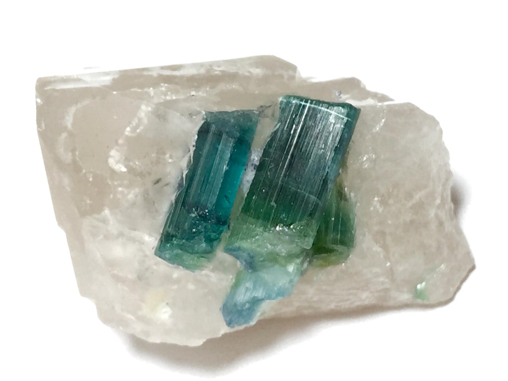 Natural Indicolite Blue Tourmaline Cluster On Quartz, Tourmaline Specimen,