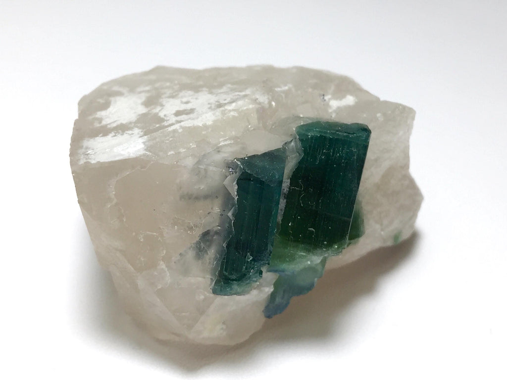 Natural Indicolite Blue Tourmaline Cluster On Quartz, Tourmaline Specimen,