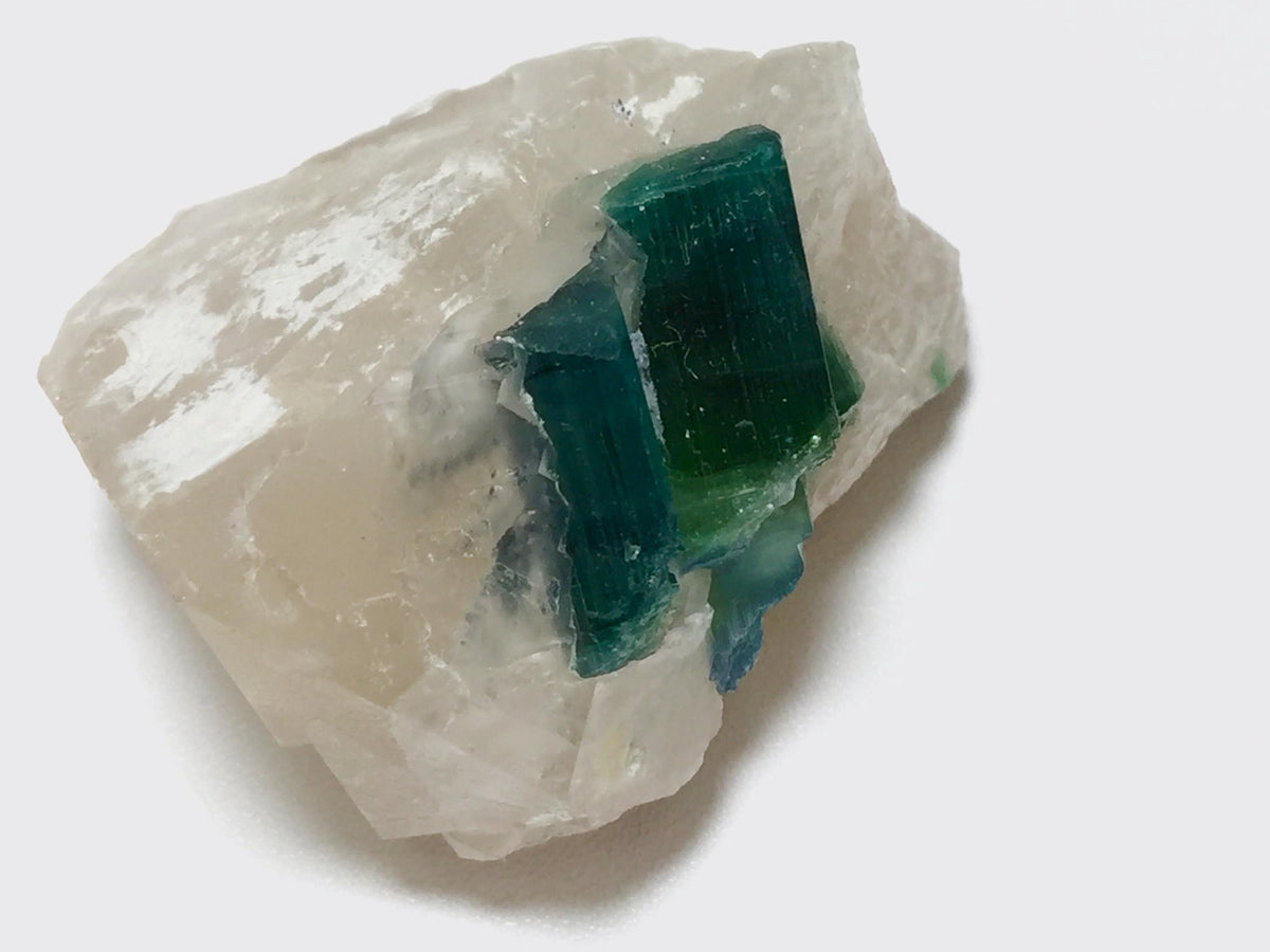 Natural Indicolite Blue Tourmaline Cluster On Quartz, Tourmaline Specimen,