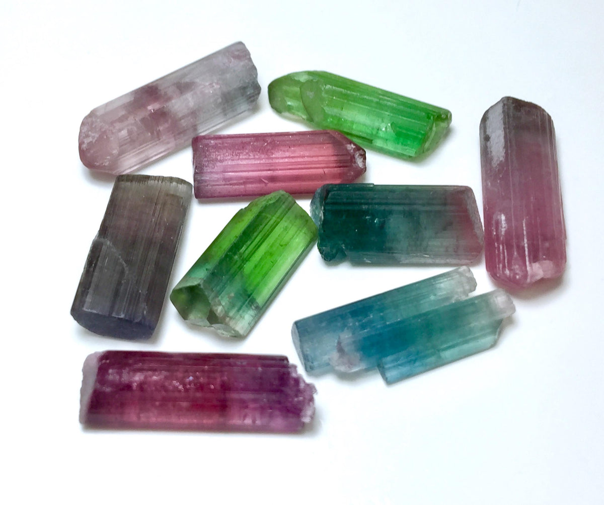 Multiple Color Terminated Tourmaline Crystals lot