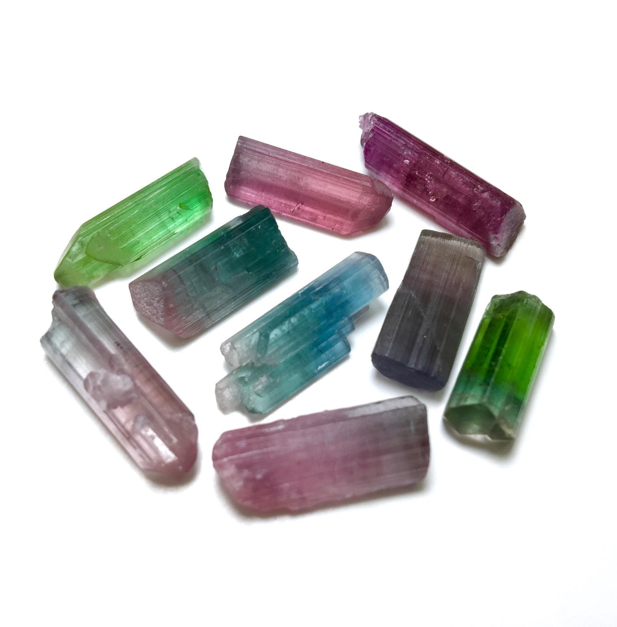 Multiple Color Terminated Tourmaline Crystals lot