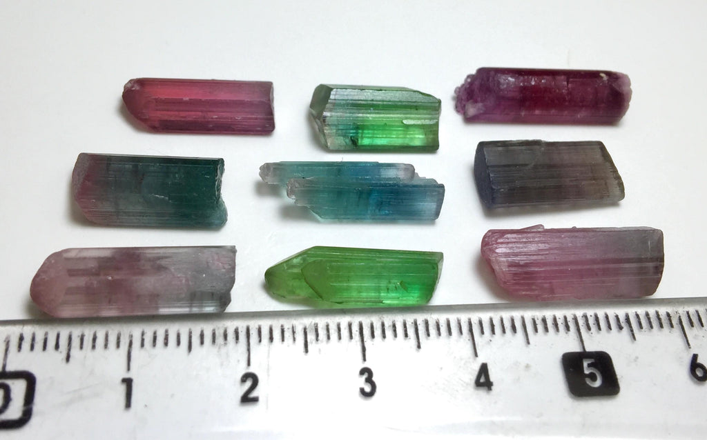 Multiple Color Terminated Tourmaline Crystals lot