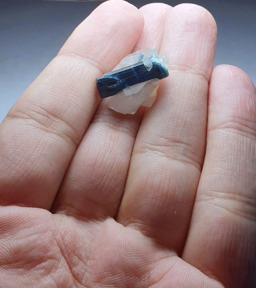 Natural Indicolite Blue Tourmaline On Quartz, Tourmaline Specimen,