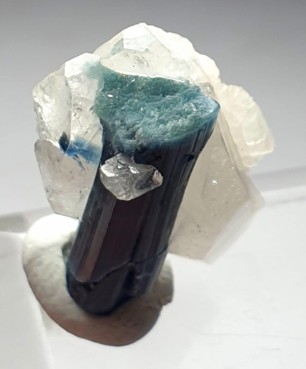 Natural Indicolite Blue Tourmaline On Quartz, Tourmaline Specimen,