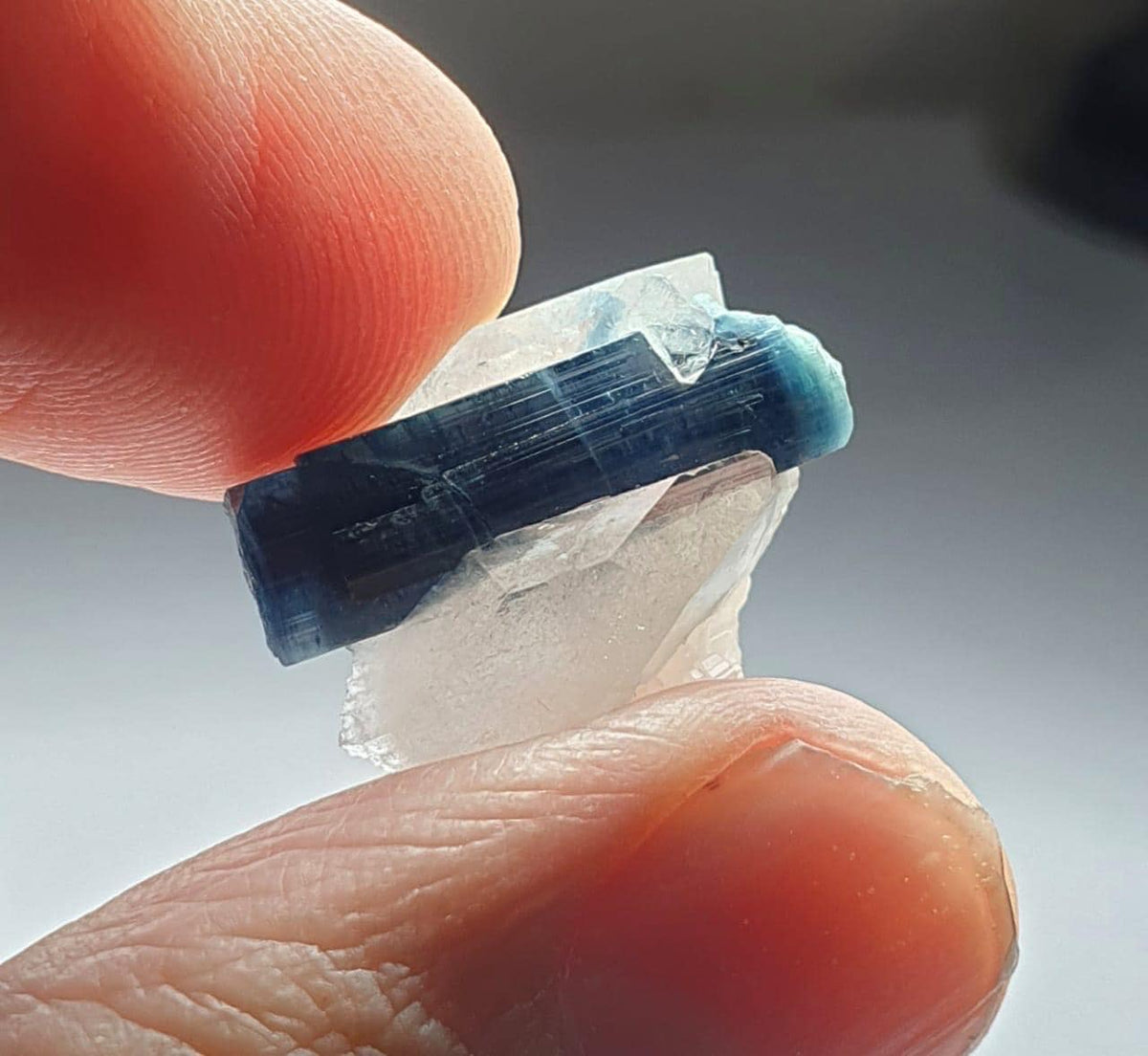 Natural Indicolite Blue Tourmaline On Quartz, Tourmaline Specimen,