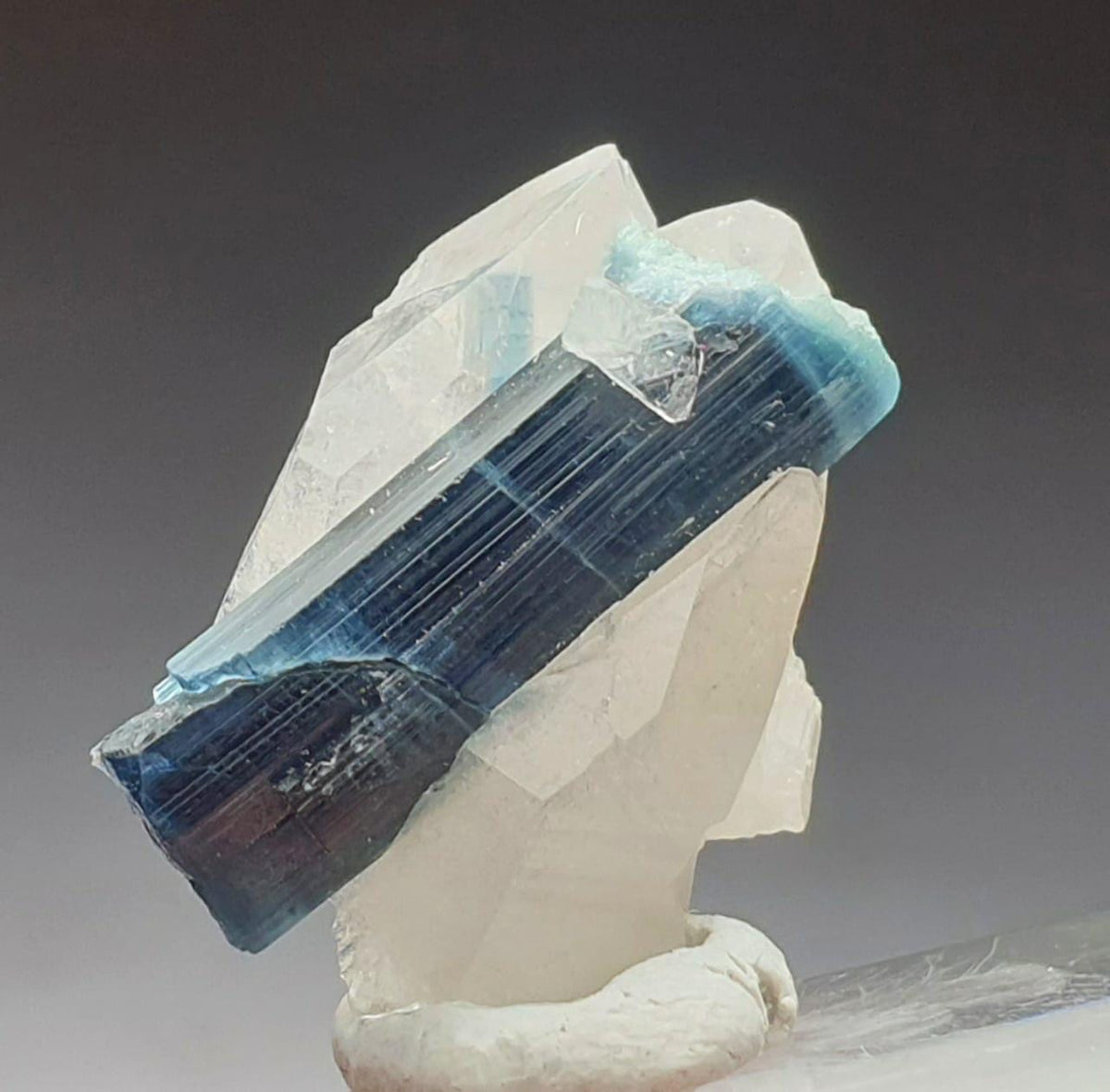 Natural Indicolite Blue Tourmaline On Quartz, Tourmaline Specimen,