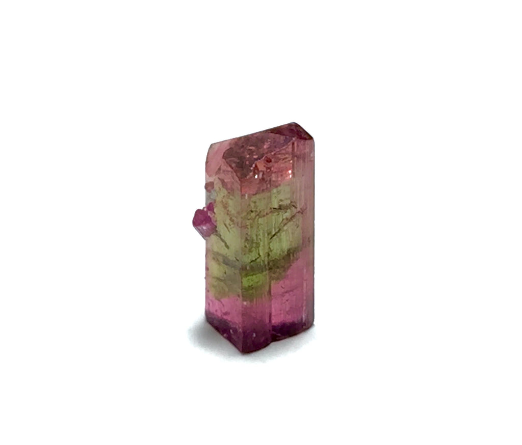 Hot Purple Cap Tri Colors Tourmaline Crystal