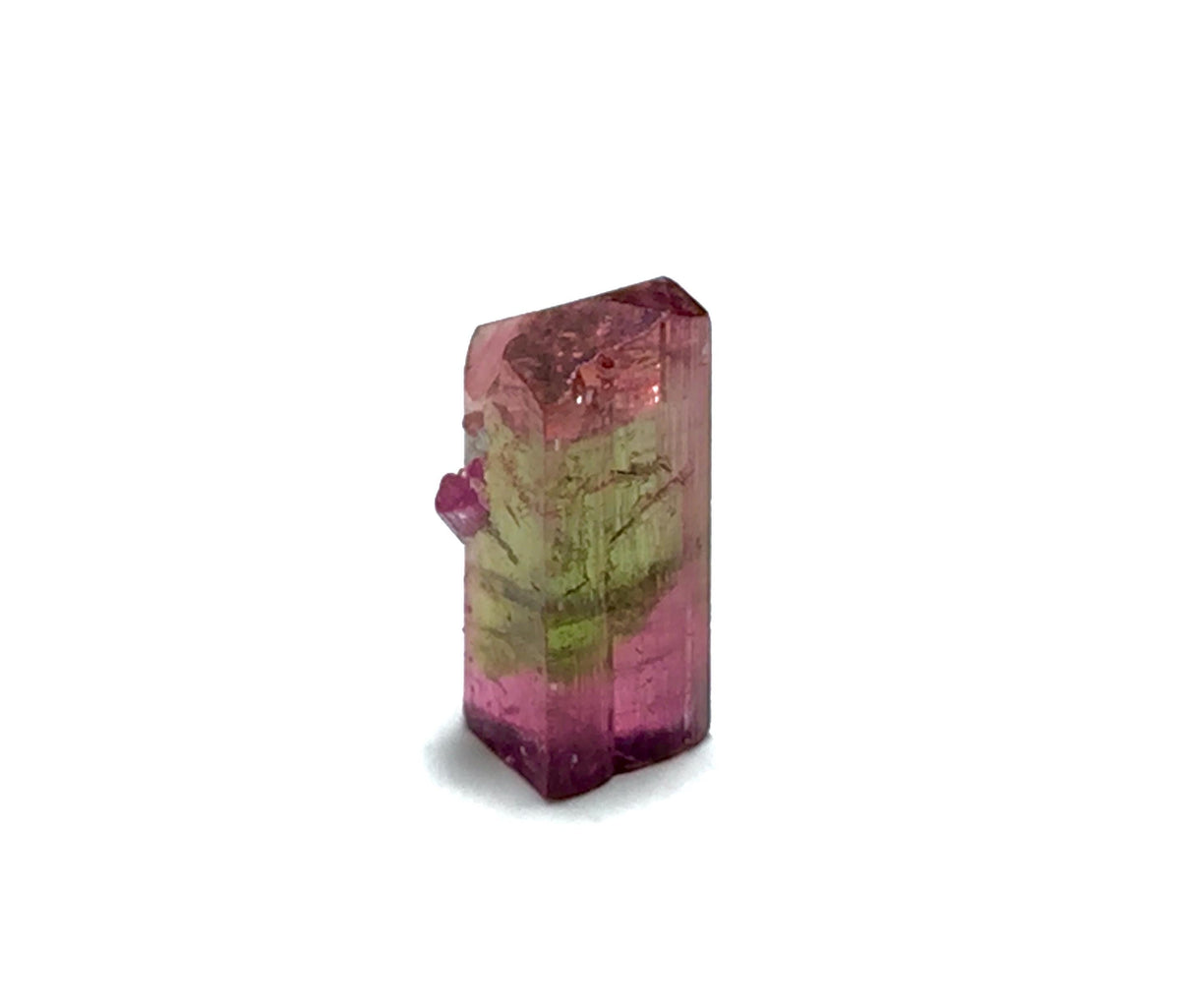 Hot Purple Cap Tri Colors Tourmaline Crystal