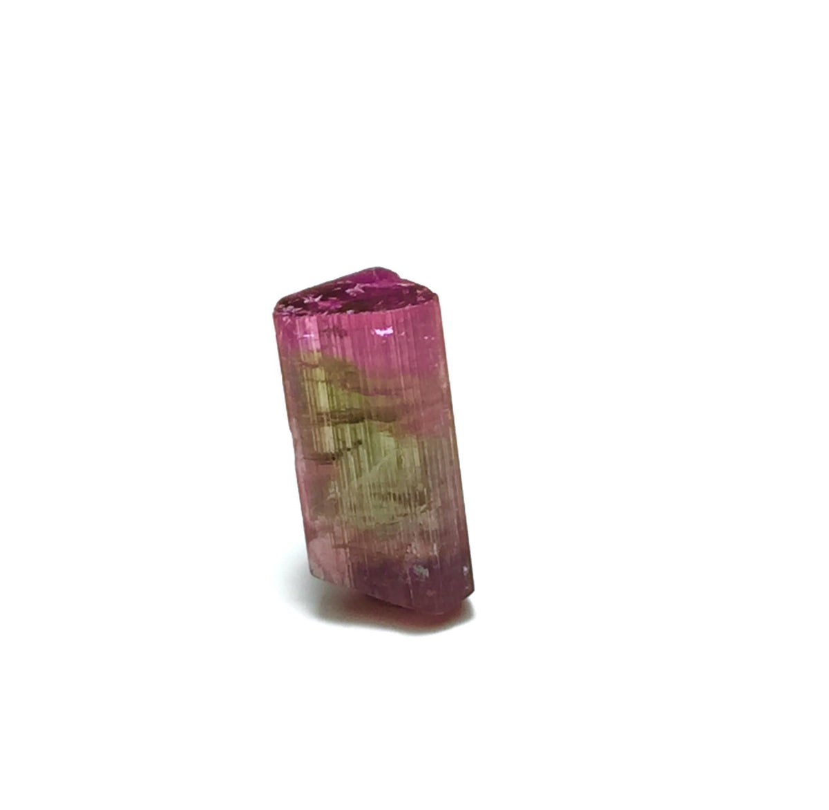 Hot Purple Cap Tri Colors Tourmaline Crystal