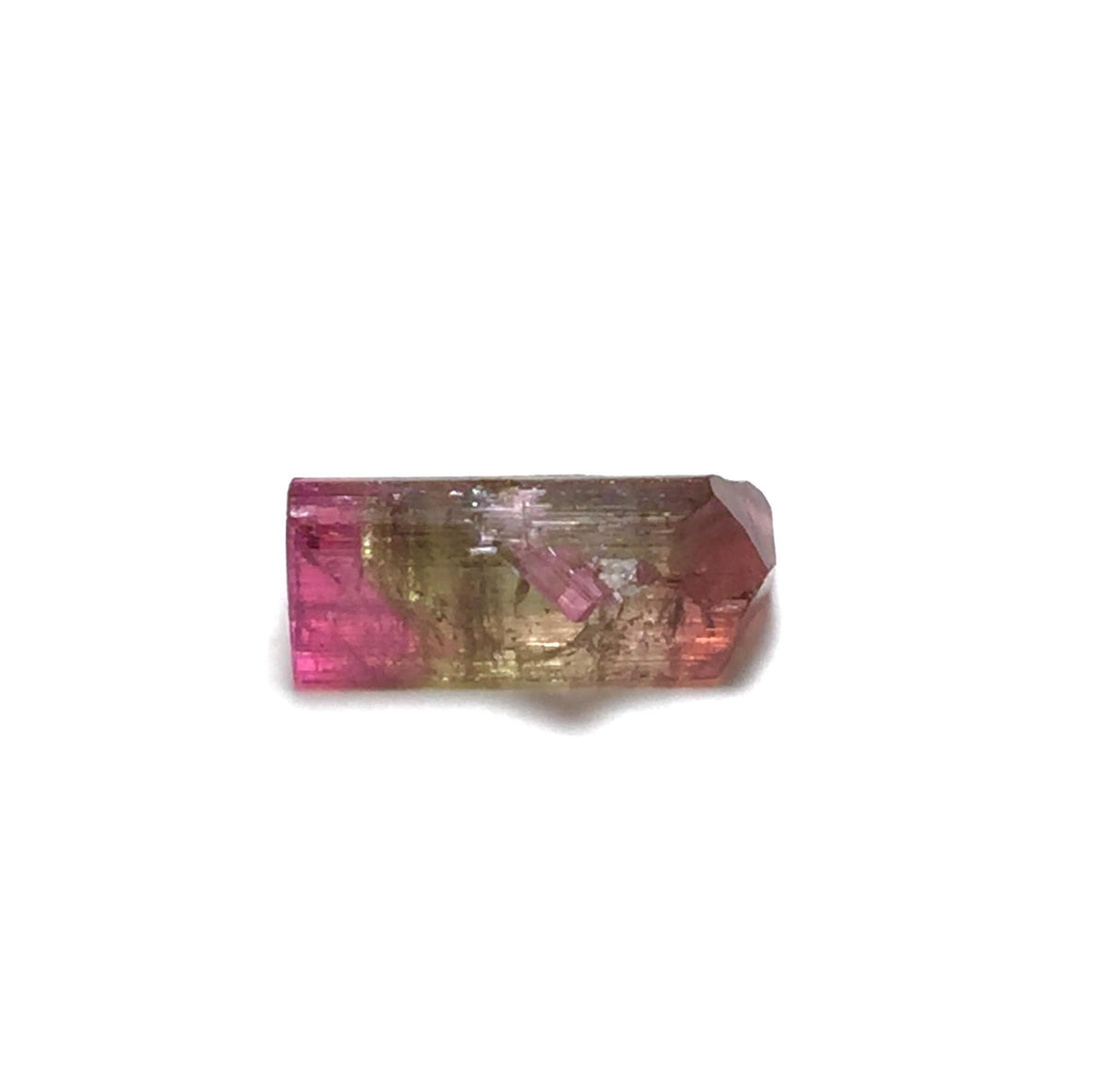 Hot Purple Cap Tri Colors Tourmaline Crystal