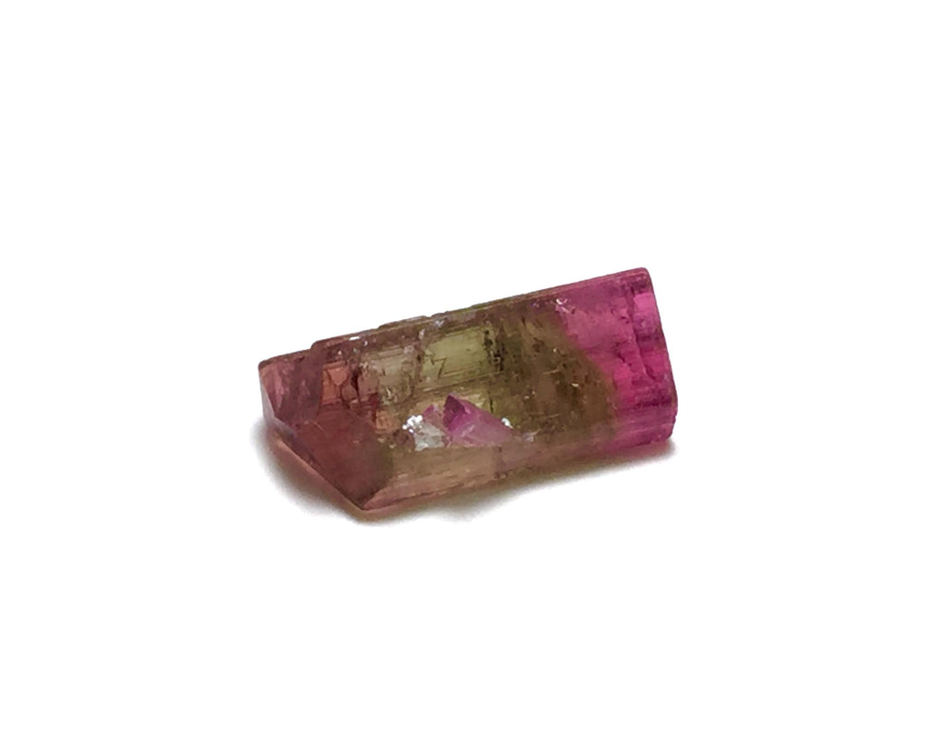 Hot Purple Cap Tri Colors Tourmaline Crystal