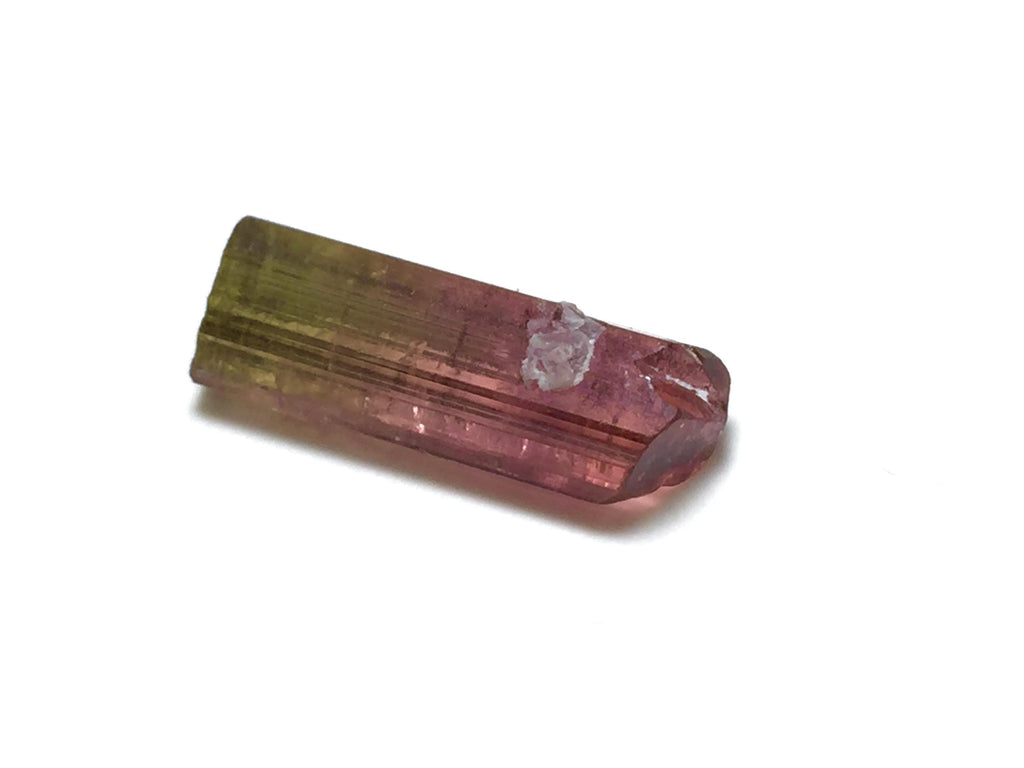Rubylite Tourmaline Crystal: Natural Bi-Color Pendant, Afghanistan