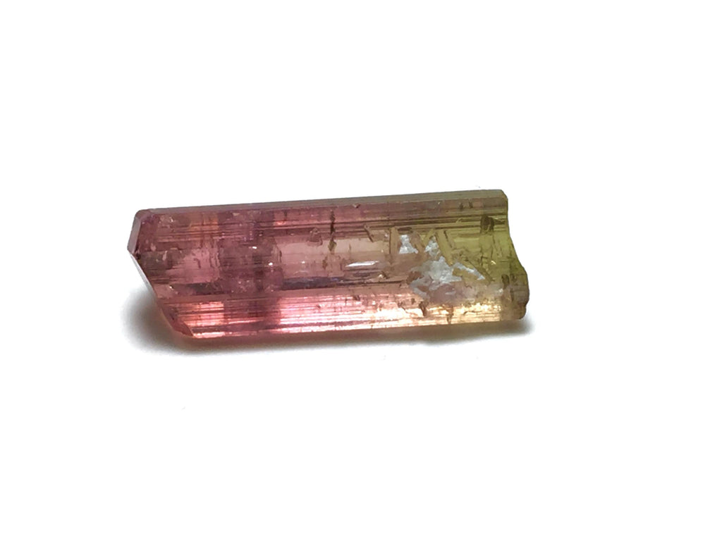 Rubylite Tourmaline Crystal: Natural Bi-Color Pendant, Afghanistan
