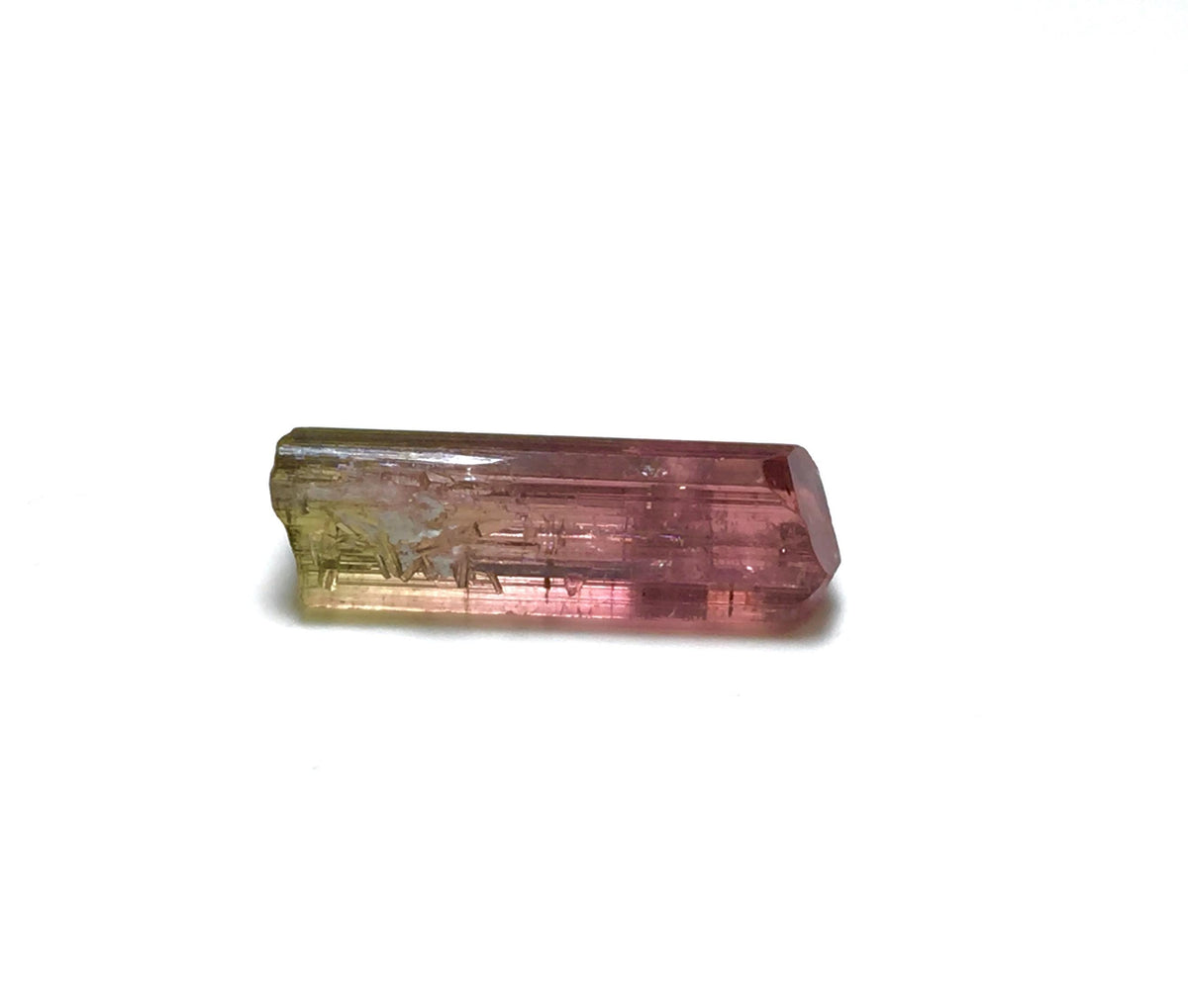 Rubylite Tourmaline Crystal: Natural Bi-Color Pendant, Afghanistan