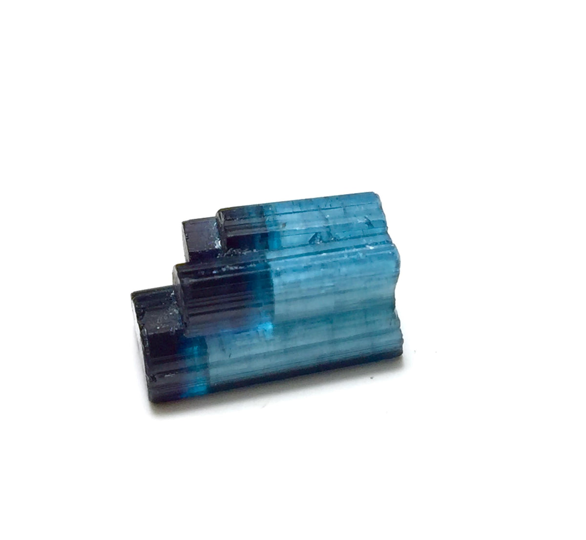 Stepwise Indicolite Tourmaline Crystals