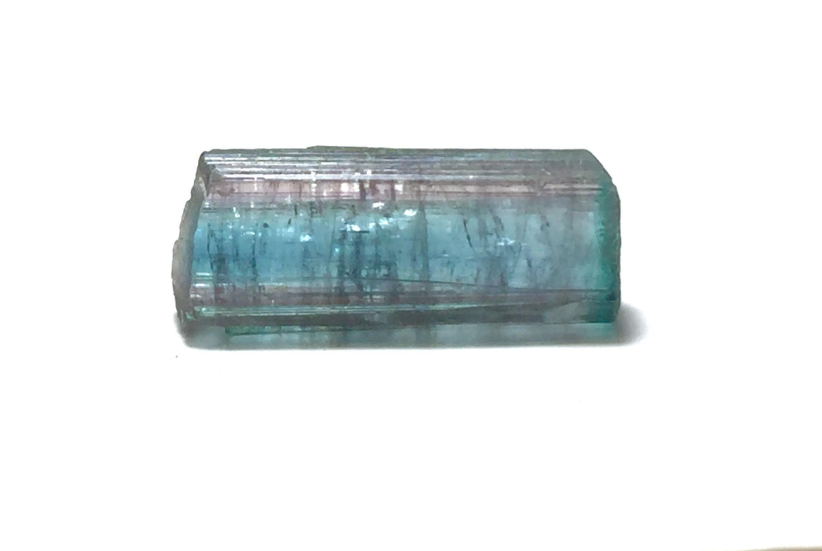 Neon Electric Blue Cap Bi Tourmaline Crystal