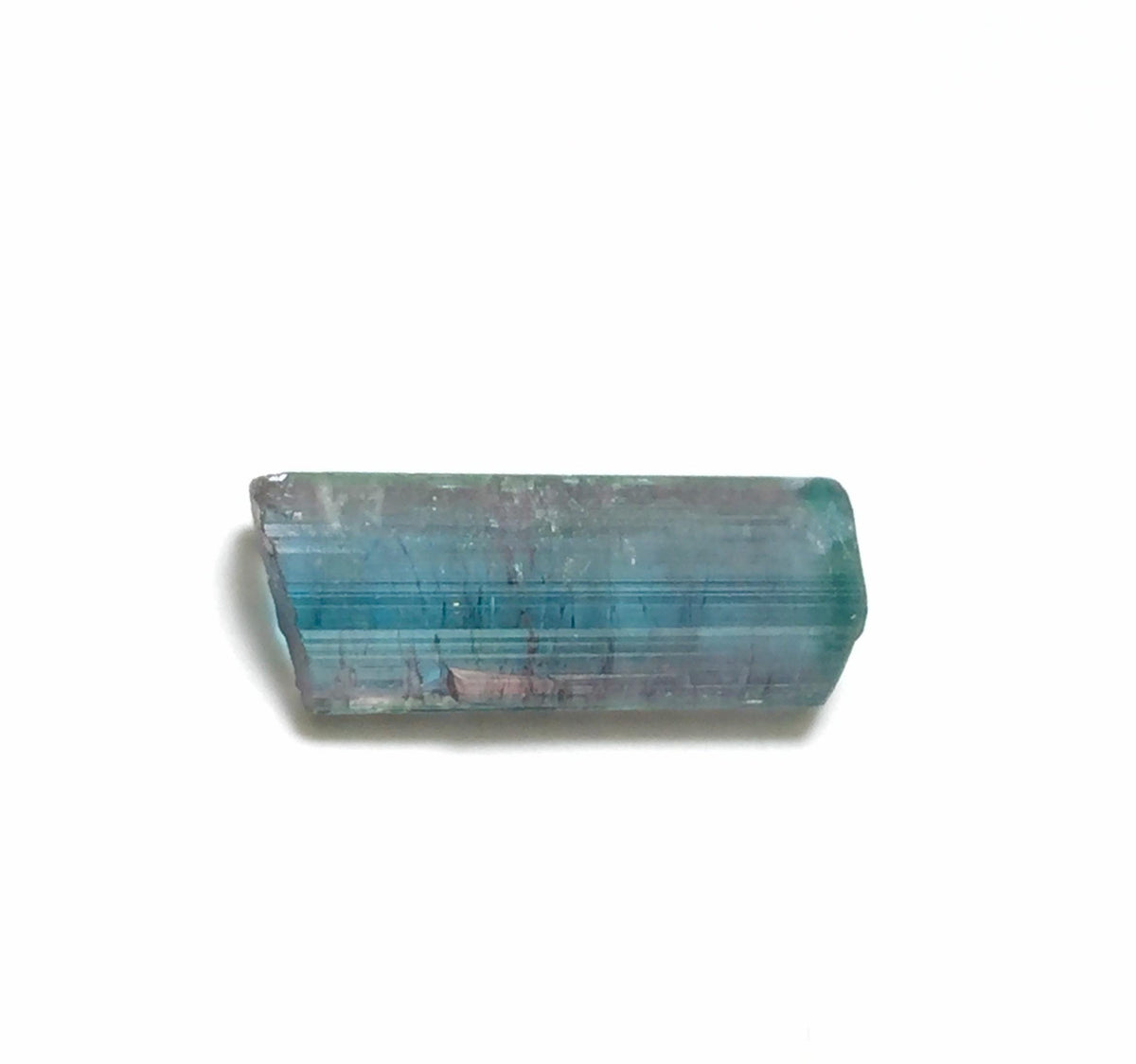 Neon Electric Blue Cap Bi Tourmaline Crystal