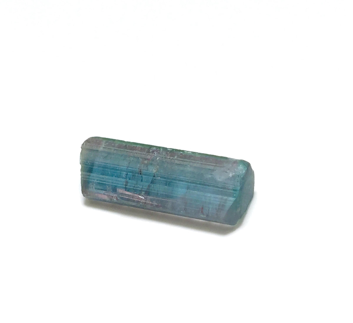 Neon Electric Blue Cap Bi Tourmaline Crystal