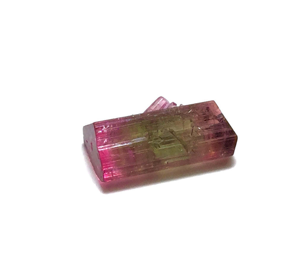 Hot Purple Cap Tri Colors Tourmaline Crystal