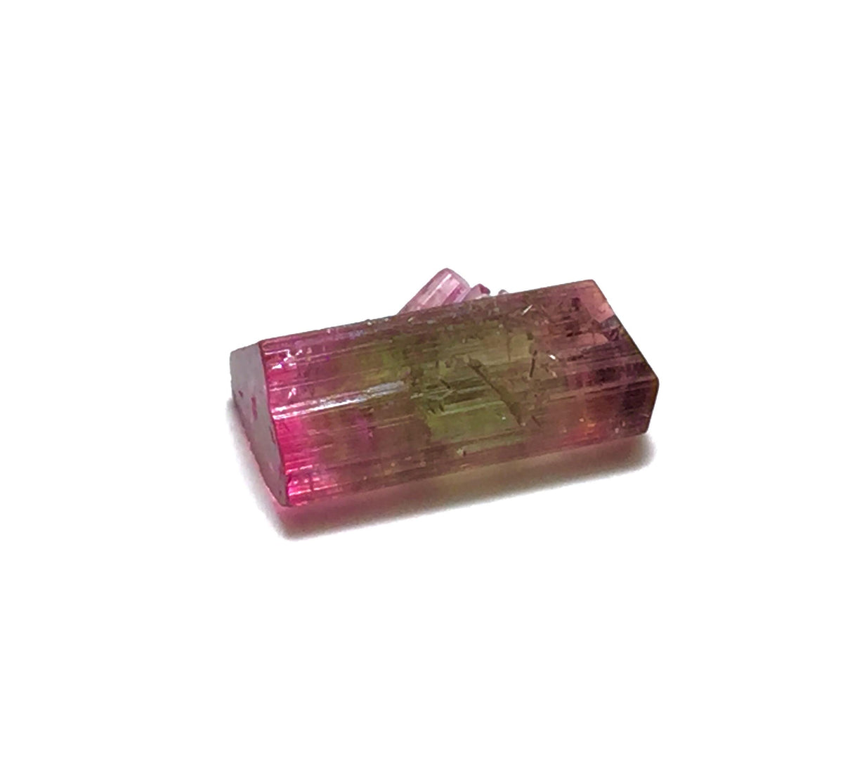 Hot Purple Cap Tri Colors Tourmaline Crystal
