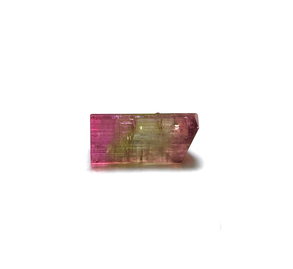 Hot Purple Cap Tri Colors Tourmaline Crystal