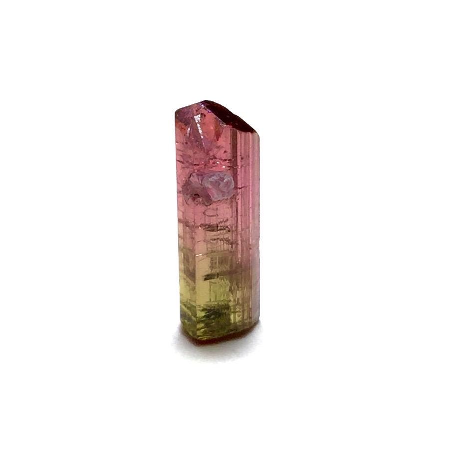 Rubylite Tourmaline Crystal: Natural Bi-Color Pendant, Afghanistan