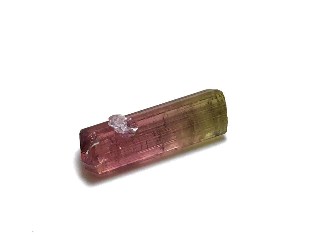 Rubylite Tourmaline Crystal: Natural Bi-Color Pendant, Afghanistan