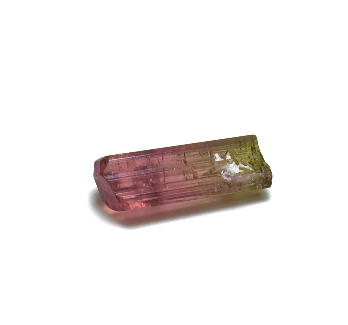 Rubylite Tourmaline Crystal: Natural Bi-Color Pendant, Afghanistan