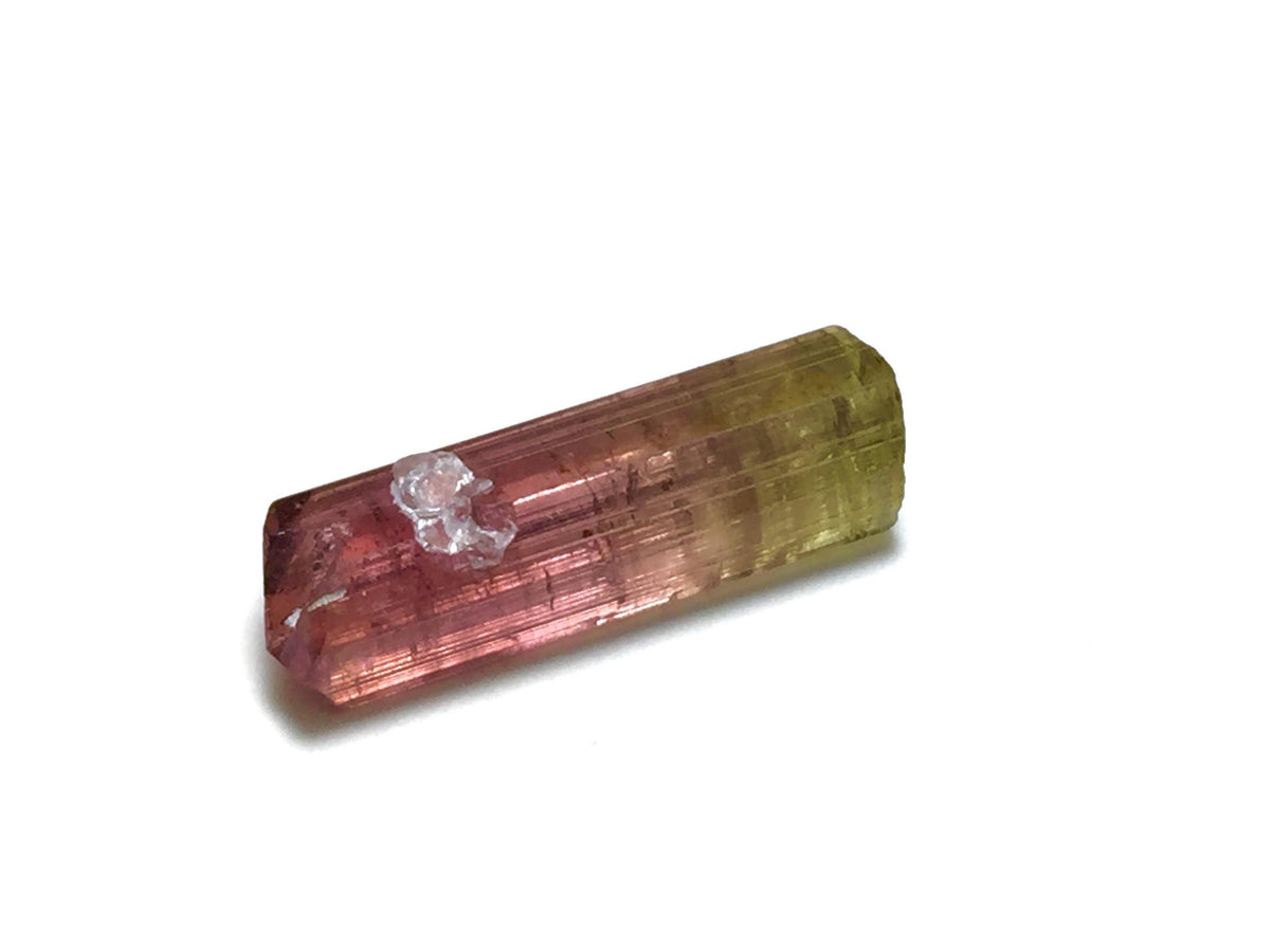 Rubylite Tourmaline Crystal: Natural Bi-Color Pendant, Afghanistan